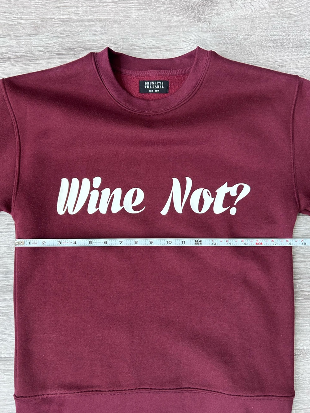 Brunette The Label Women’s Burgundy Sweatshirt size xxs - Picture 3 of 8